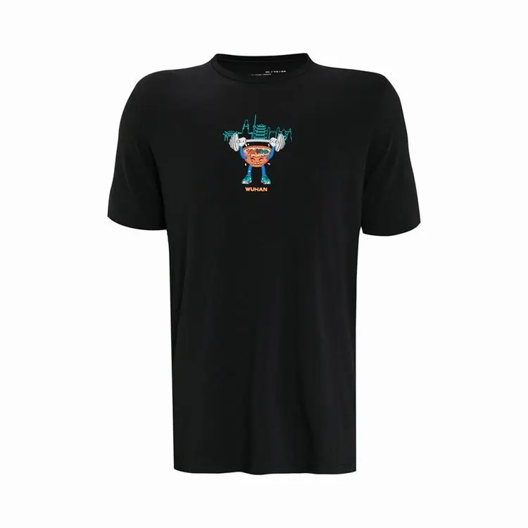 Cross-Border Sports Fitness Landmark Sketch Couple Cute T-Shirt Plain Custom Printed T-Shirts Cheap Round Neck T Shirt