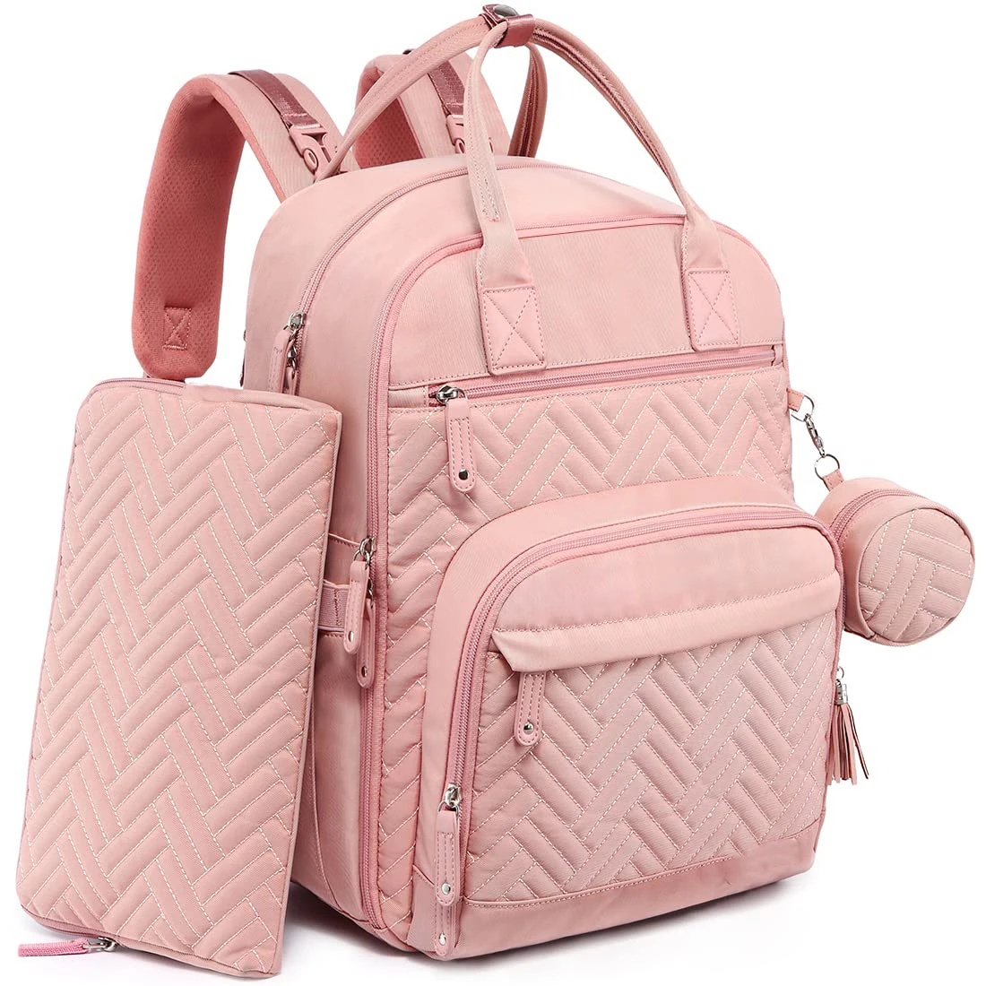 Custom Premium Quality Baby Mommy Diaper Bag Backpack With Changing Station