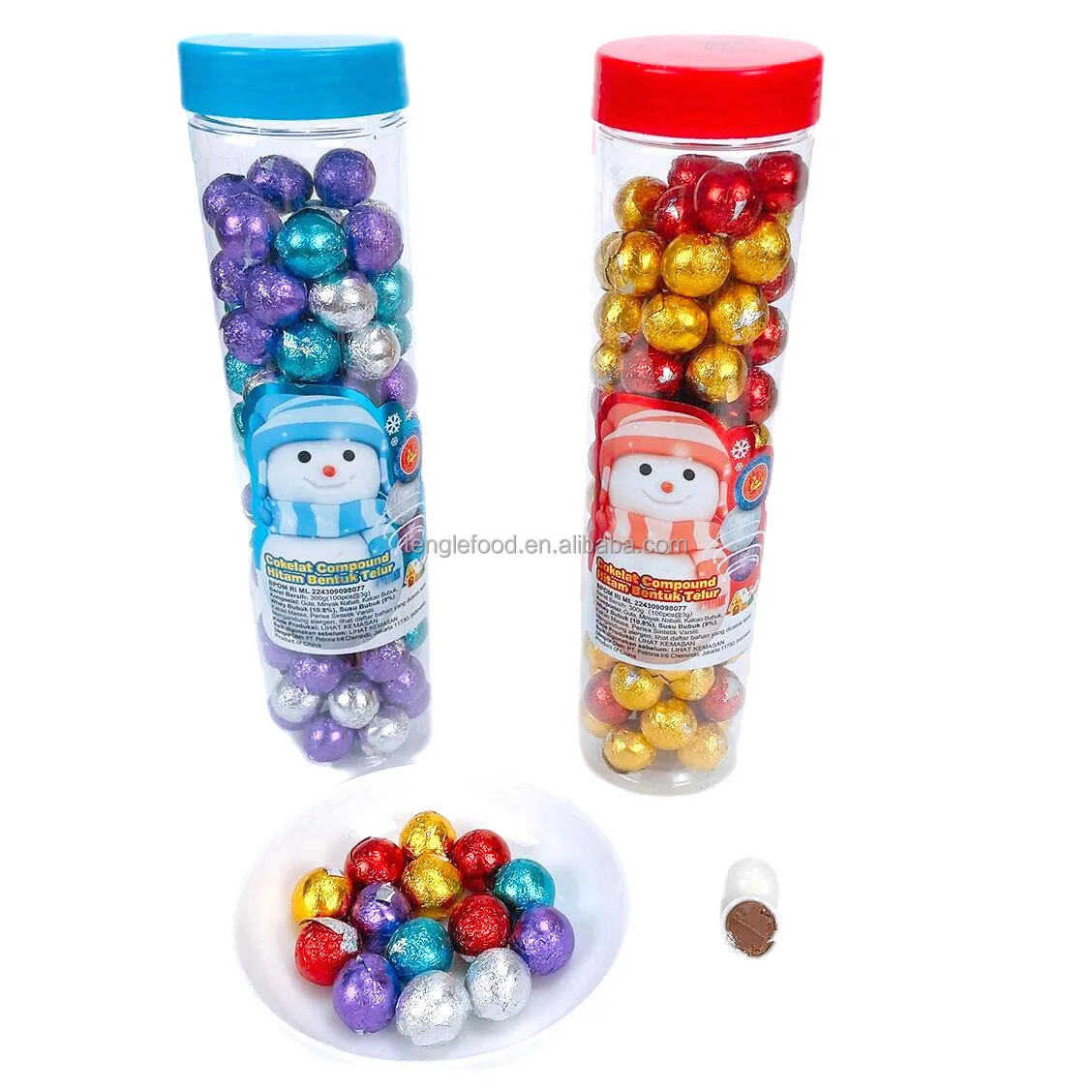 Mini snowball tube crispy sandwich chocolate ball
