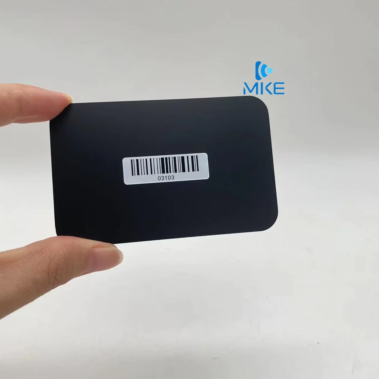 Custom matt black membership gift Different Barcode metal business cards
