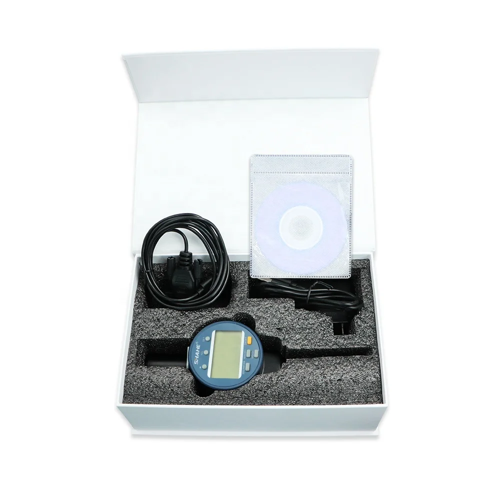 SHAHE NEW Metric/Inch 0-25.4mm 0.01mm Electronic Indicator with Rechargeable Battery Waterproof Digital Dial Indicator