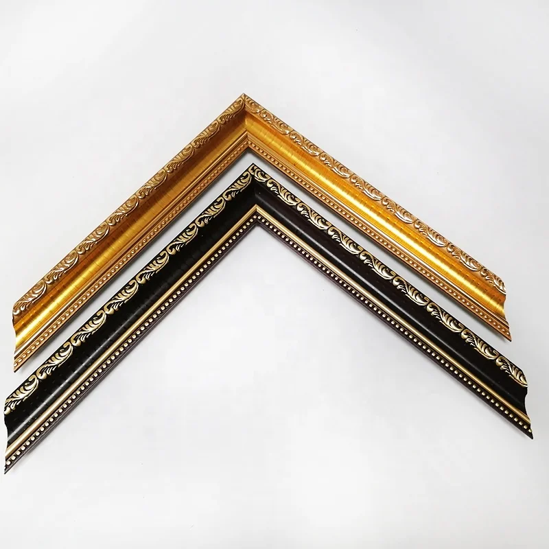 european style classical black gold pattern ps picture frame moulding