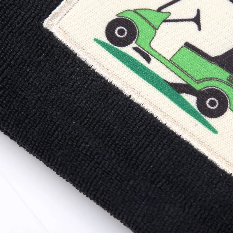 Custom Golf Ball Towel 3D Embroidery Logo Polyester Eco Friendly Golf Towel Design