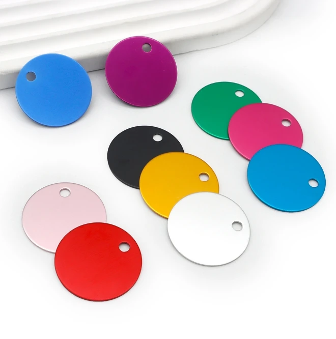 Personalized Board Shape Aluminium Pet DIY Tag Anti-lost Engraving Customized Dog Cat ID Collar Puppy Nameplate Souvenir