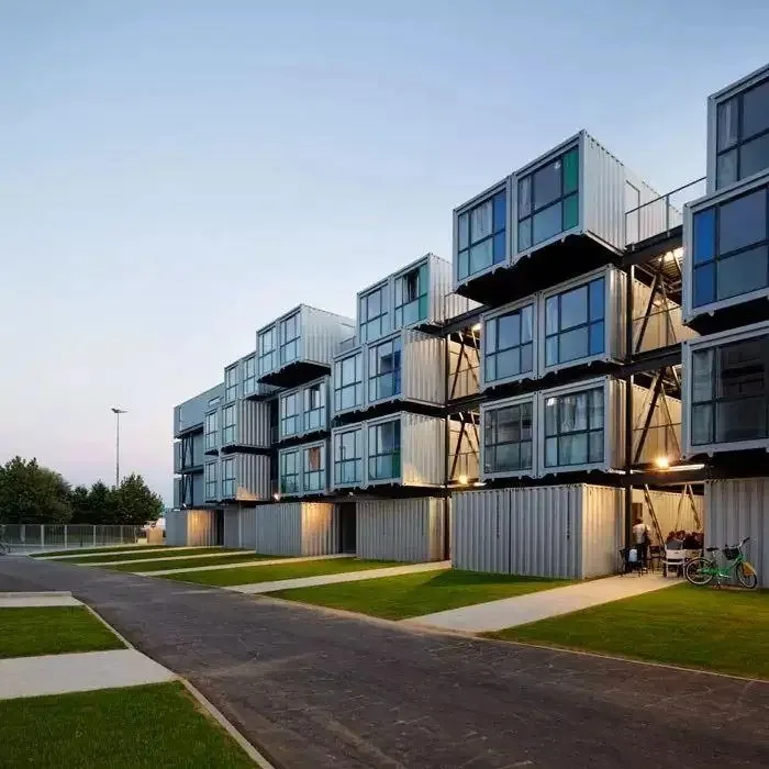 Fast install Steel Structure Prefabricated Luxury villa Two Storey Prefab House container house