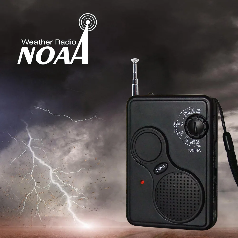 NOAA Weather Band Radio with emergency LED flashlight China manufacturer weather radio