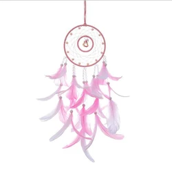 Dream Catcher Handmade with Led String Lights Wall Hanging Kids Room Decor Car Pendant Boys Girls Women Bedroom Christmas Party