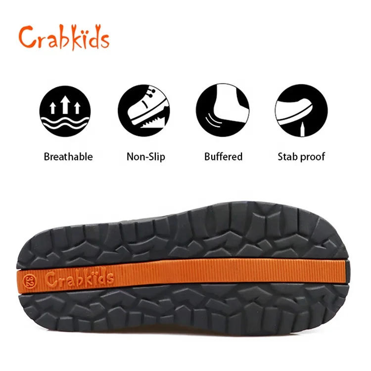 Crabkids Wholesale Factory High Quality Black Leather School Shoes for Boys Children Dress Schoes