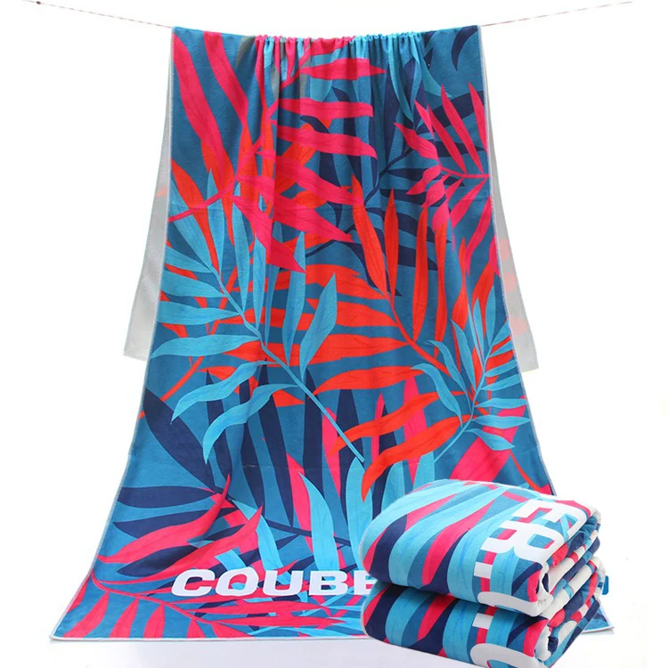 
[Low MOQ OEM] High GSM Thick Beach Towels Bath Towels 100% Polyester Terry Microfiber Cloth 400GSM Custom Print No Minimum 400GSM Thick Beach Towels Bath Towels Custom Print