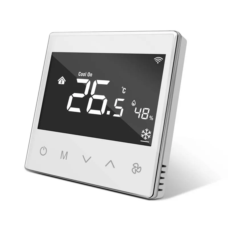 F5-4A-E LCD Touch Screen AC Thermostat WiFi Smart Home Indoor Temperature Controller for HVAC System
