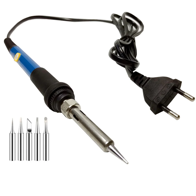 Soldering Iron Set with temperature adjustable soldering tool 60W Soldering iron ceramic heating core Send 5 soldering iron tips