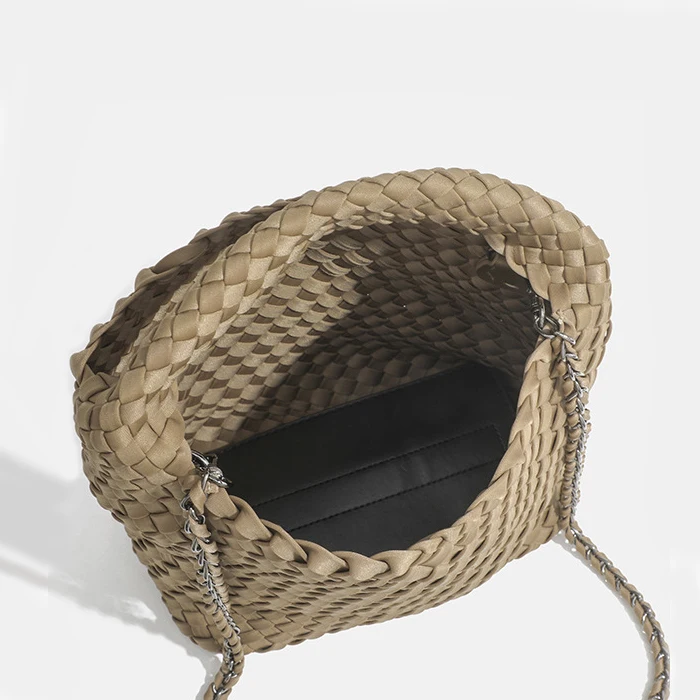 2024 Custom Handmade Woven Neoprene Tote Bag For Women Luxury Handbag Purse