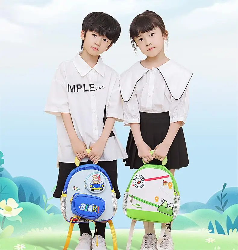 Custom New Kindergarten kids Children schoolbag for boys girls aged 3-6 cartoon cute animal backpack school bag for kids 2023