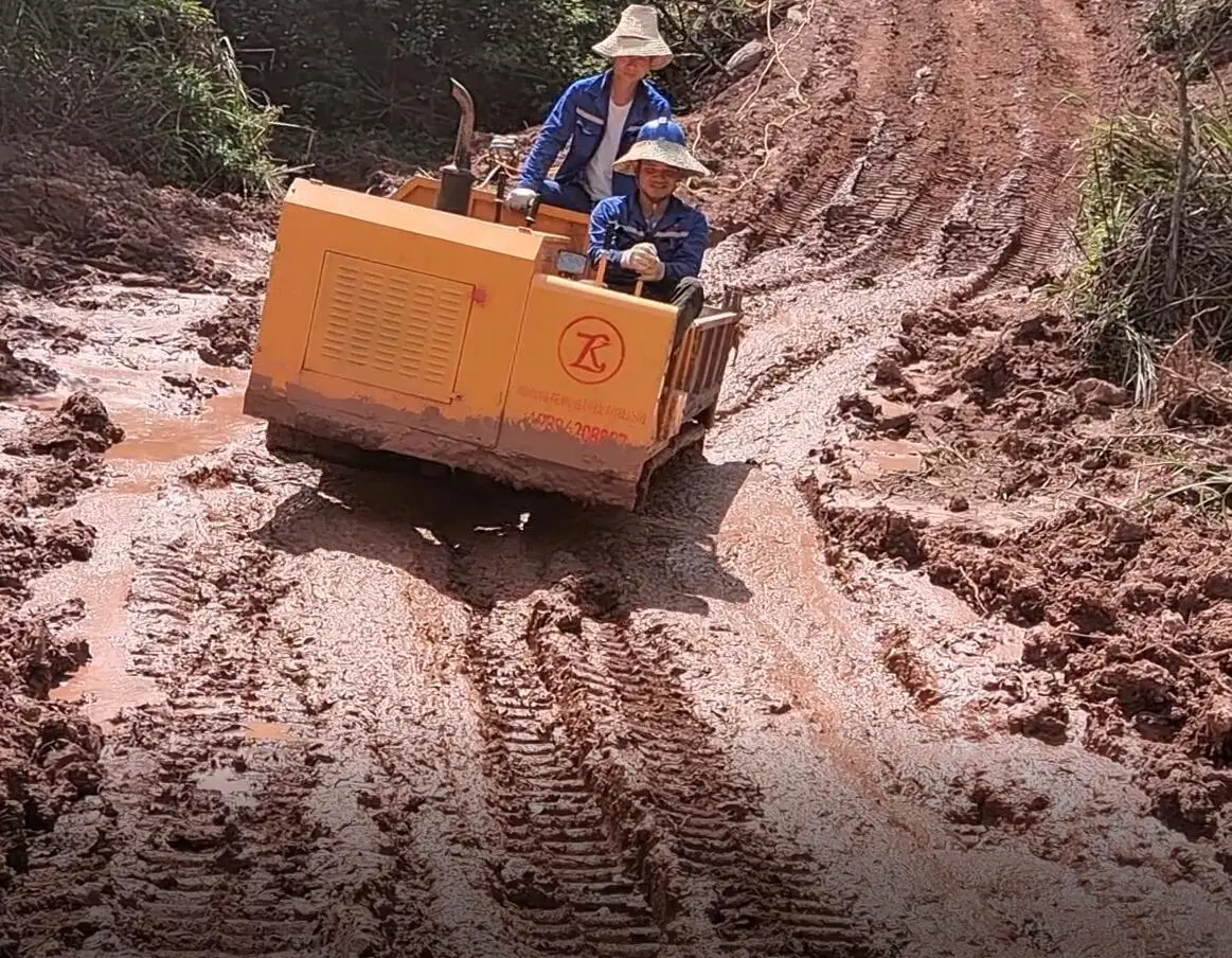 mini transporter self loading mini dumper 1 ton 2 ton Tracked mini dumper truck