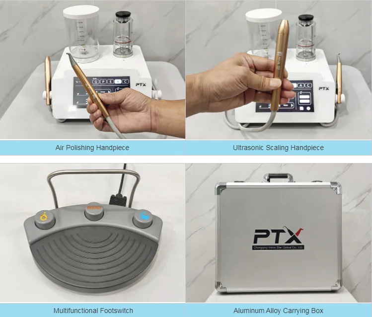 2023New High-performance Refine Wireless Touch Screen Professional Ultrasonic Scaling Cleaner Dental Scaler and Air Polisher