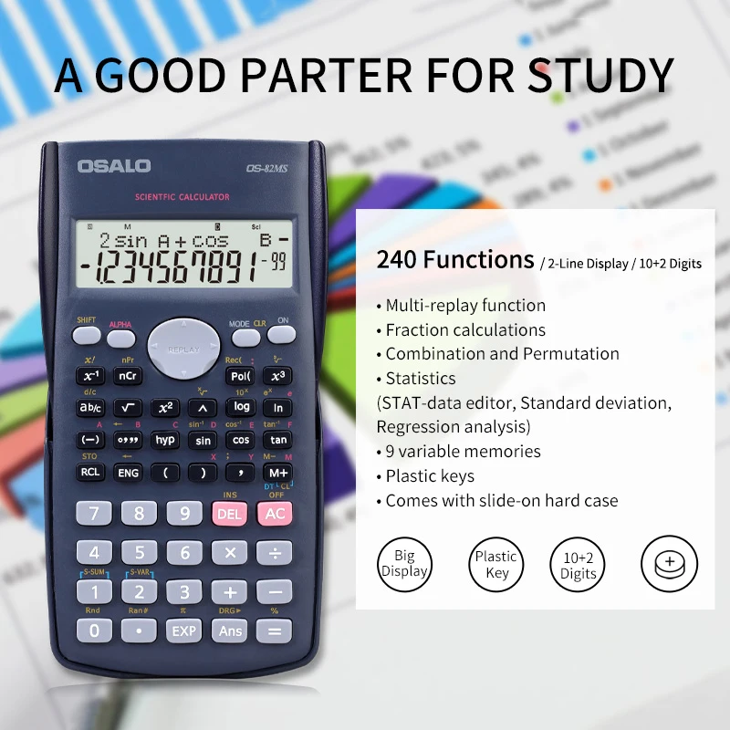 82MS Scientific Calculator Price Logo Students Mathematics Calculatrice Scientifique Custom Electronic Calculadora Calculators