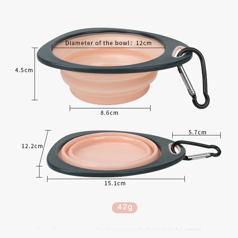 Durable TPR Portable Dog feeding Bowl Collapsible Cat Water Bowl Foldable Pet Feeding Watering Dish for Outside
