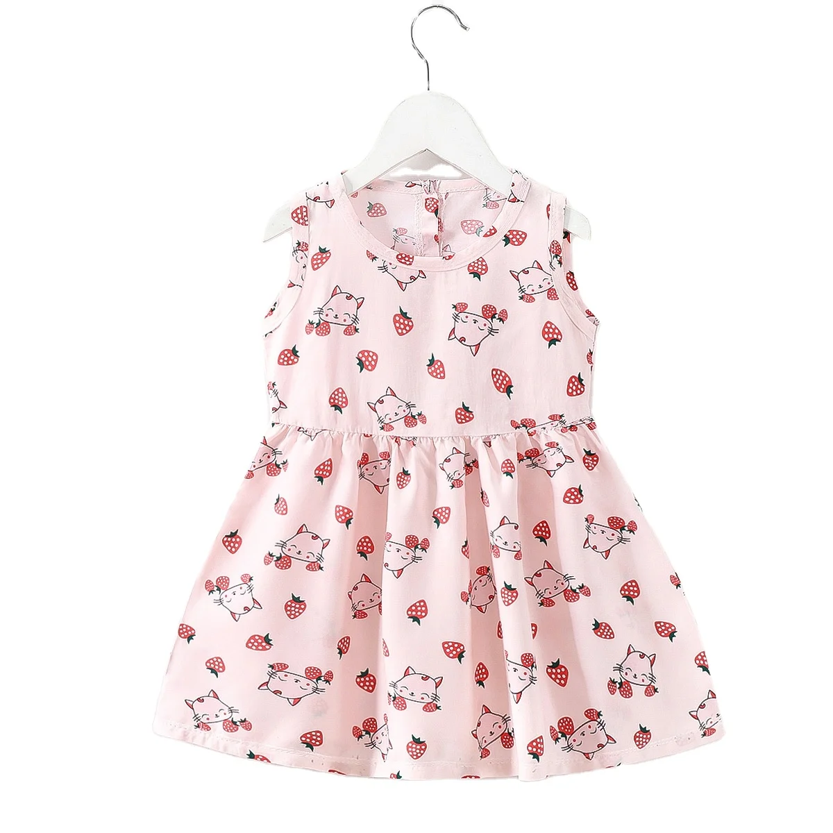 High Quality  Baby Girls Clothes Summer Kids Smocked Dresses Embroidery Ruffles Dress For Girl