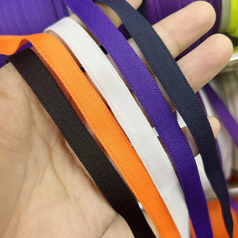 10Mm Spandex Nylon Soft Flat Earloop Elastic Band Suede Elastic Loop Cord Elastic Rope Stretch String For Face Mask