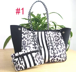 Manufacturer Wholesale Women Tote Bag Street Casual Neoprene Waterproof Beach Bag for Summer