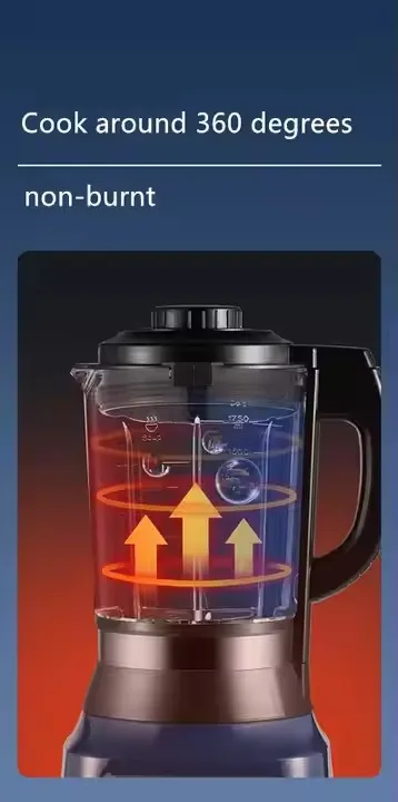 Electric Household Kitchen Multifunctional Blender Juicer Automatic Heating Soy Milk Baby Food Machine Glass Variable Speed