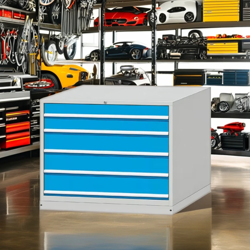 Customizable High Load Capacity 6-Drawer Garage Tool Cabinet All-Welded Steel with RAL7012 Multi-Purpose Storage Garages