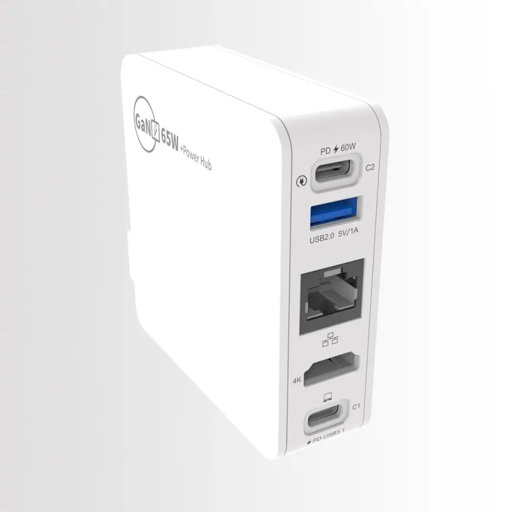 65W GaN PD QC Fast Charger Laptop Charger Power Adapter Desktop Charger