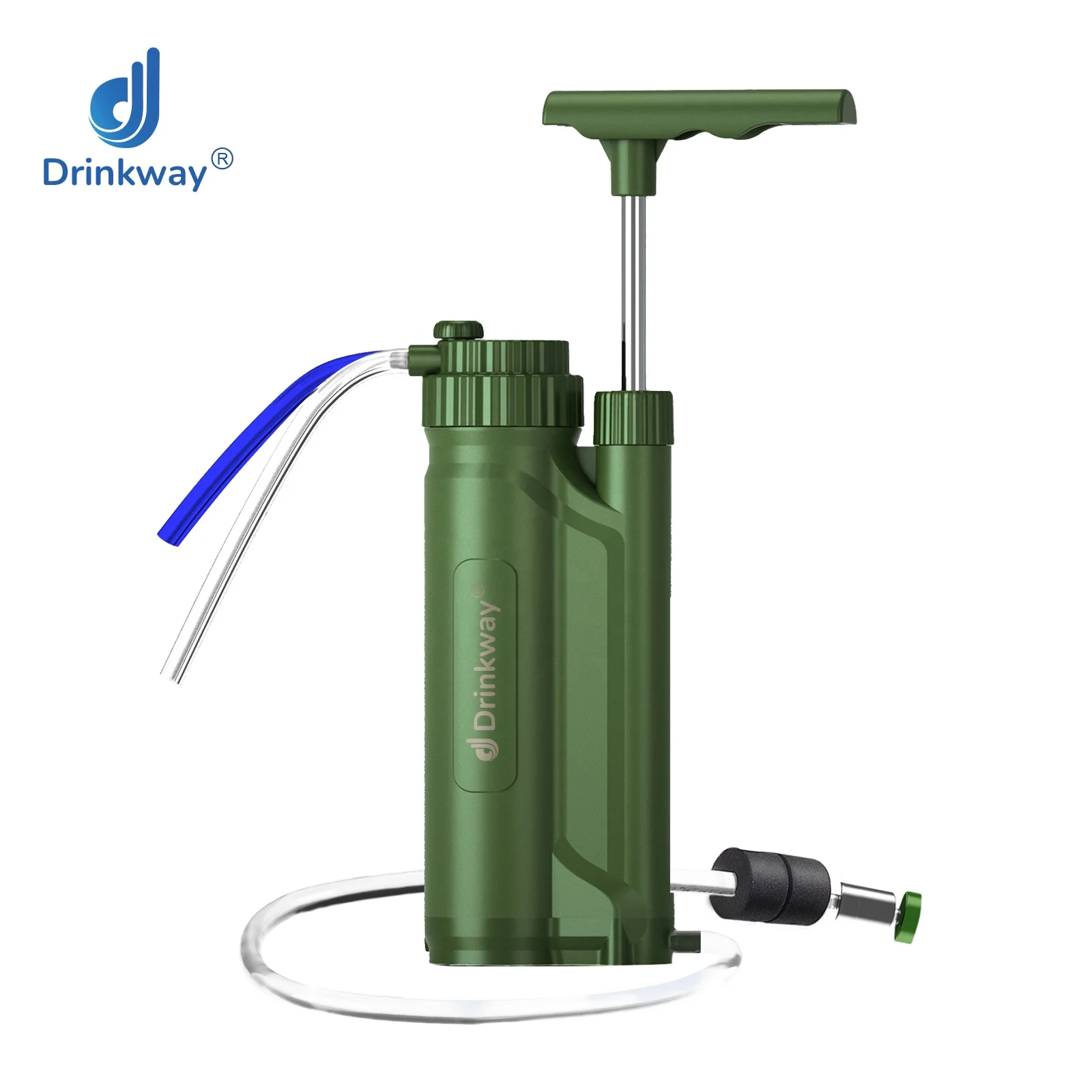 0.01 Micron UF Water Filter Pump with Hollow Fiber UF Membrane for Emergency Traveling Camping Survival Gear for Outdoor Use