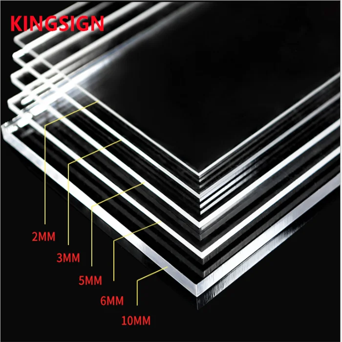 KINGSIGN clear acrylic plate sheets plastic panels plastic 3mm clear opal plexiglass board (1600261355595)