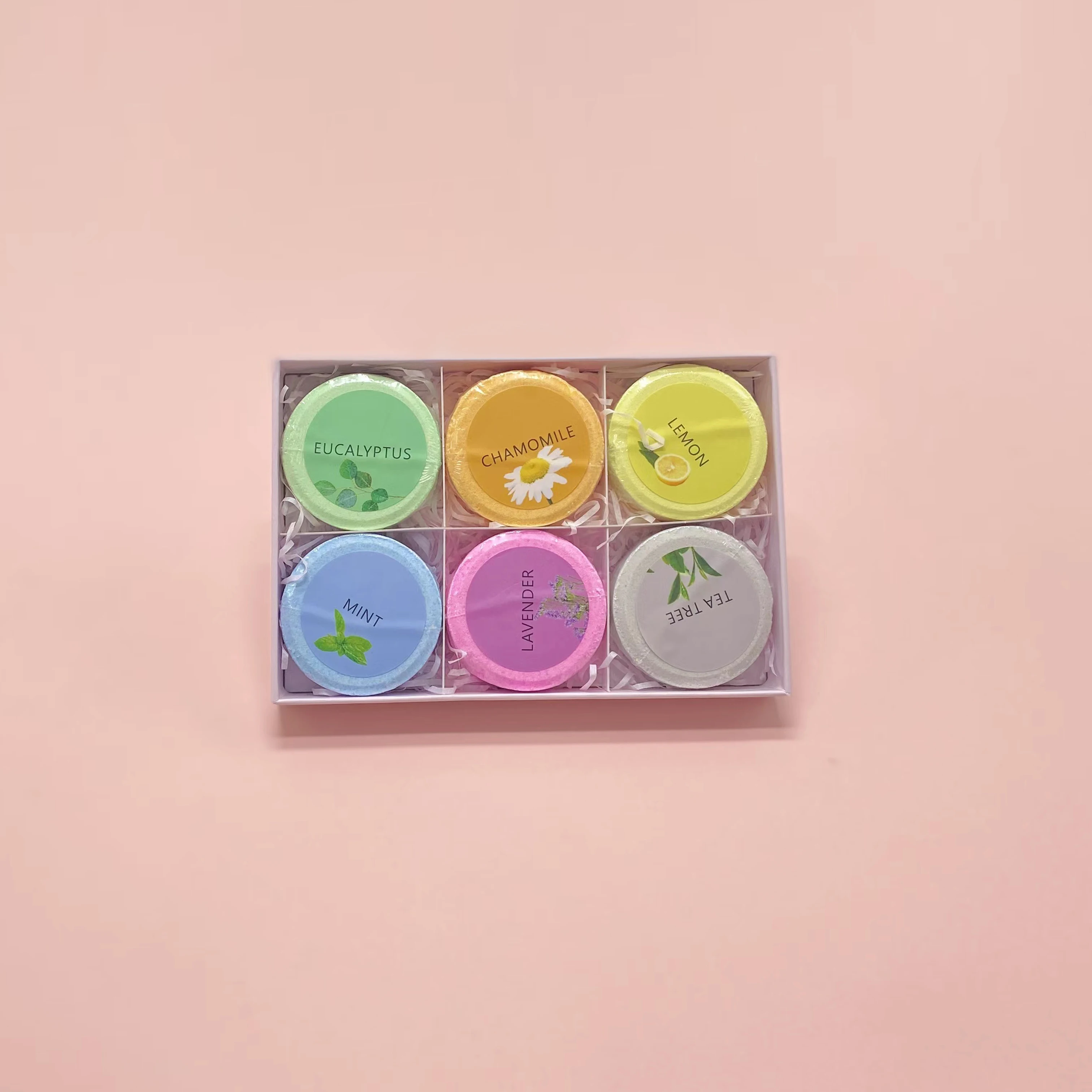 Custom Private Label Bulk Lavender Shower Steamers Variety Pack of 6 Shower