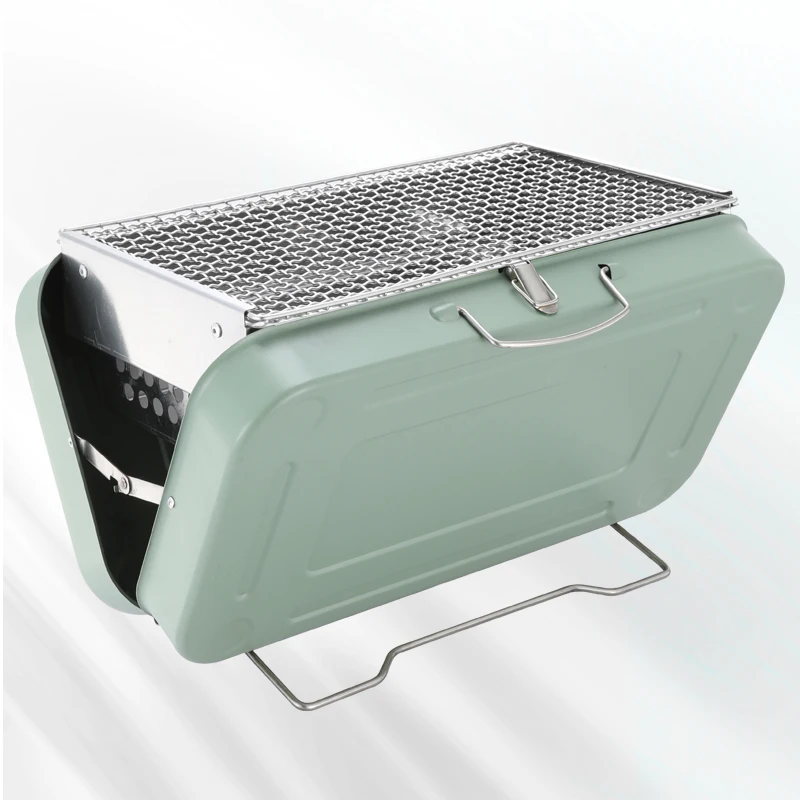 Latest Design Outdoor Camping Stove Portable Folding Charcoal Suitcase Style Barbecue Bbq Grill