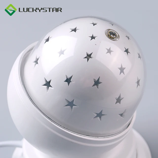 Star pattern led rotating disco bulb lights