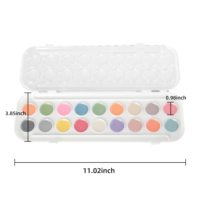 Signature Metallic Watercolor Set, 18 Piece Pearl Paint, Perfect for Wall, Paper, Canvas, and Wood Painting