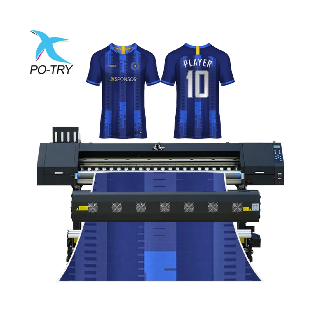 PO-TRY latest model BC series 1.6m/1.8m 4720 large format sublimation paper printer/fabric sublimation printer