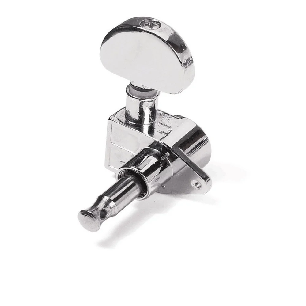 Silver Fully Enclosed Single Slot Guitar String Button Accurate Folk Guitar Knob Pickup Wholesale Tuning Pegs Accessories