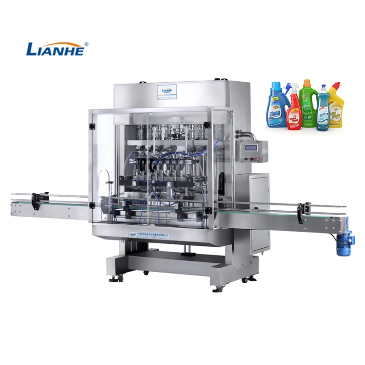 Automatic Cosmetic Hand Wash Shampoo Production Line Lotion Viscous Laundry Liquid Detergent Soap Bottle Filling Capping Machine