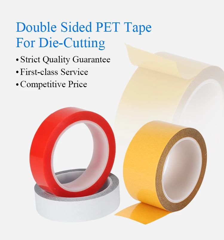 Flame Retardant Single Sided PET Film Mylar Insulation Tape for Transformer RED Bag Sealing Double Sided Offer Printing ISO9001