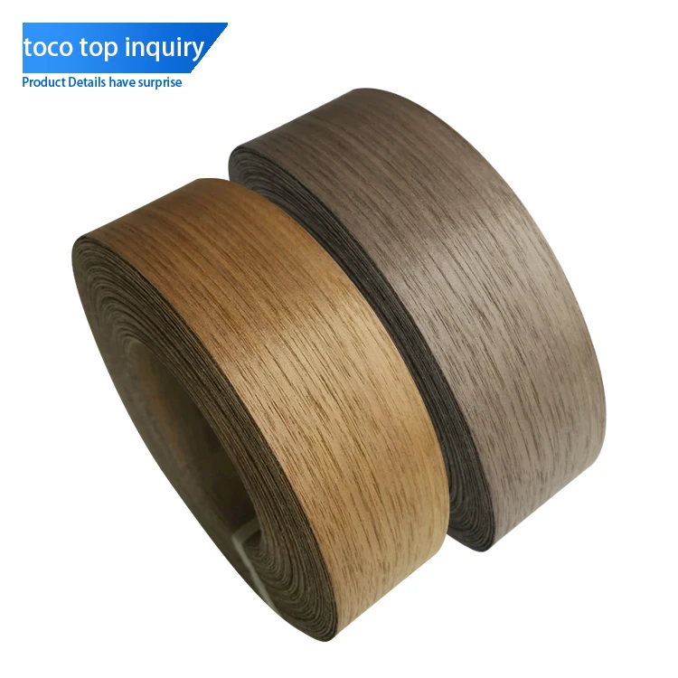 Toco High Gloss Furniture Accessory 5mm Thick Abs Wpc Door Masking Tape Dual Tone Upvc Round Table U Shape Stair Edge Banding