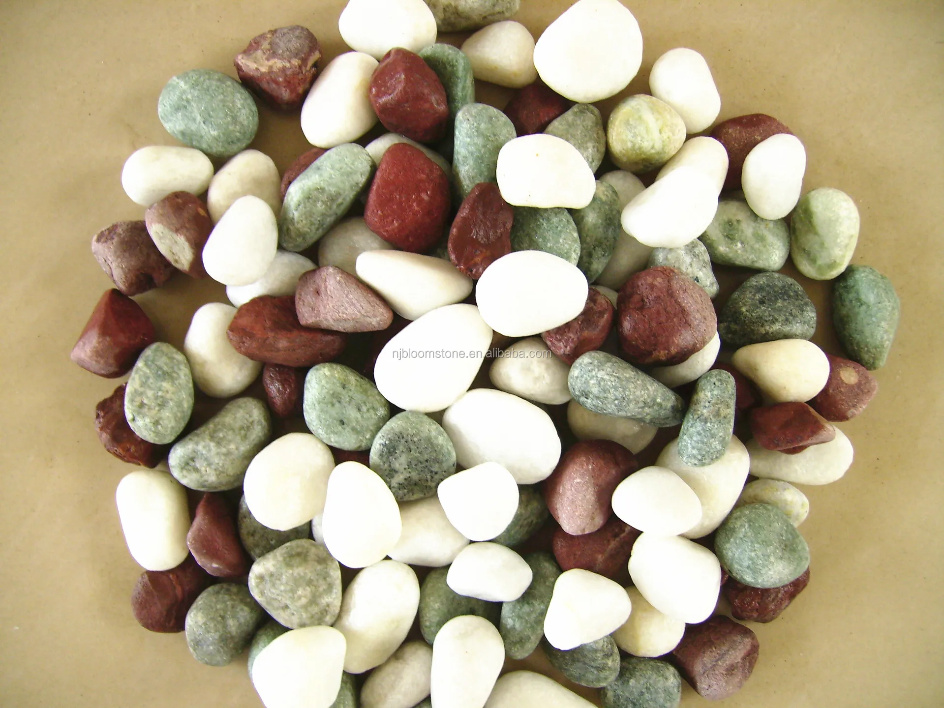 Cheap Driveway Paving Stone Natural  Turquoise Tumbled Gravel Pebble Stone