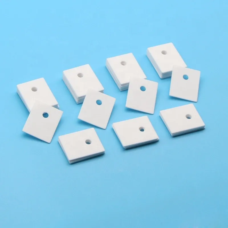 Thermal conductive 24 W/m. K 96% Alumina Oxide Ceramic LED Heat Sink with Hole