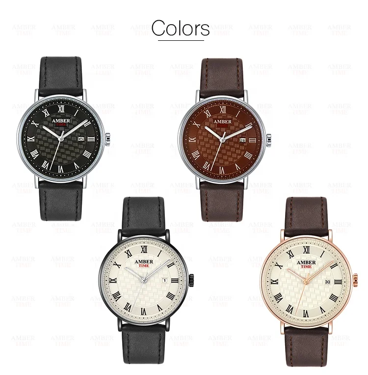 Minimalist Luxury Men Wrist Watch 30M Waterproof Business Casual Leather Strap Quartz Watch