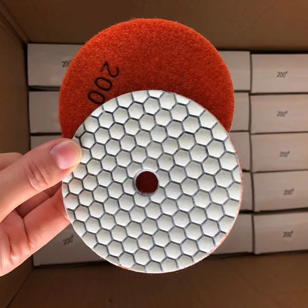 4 inch 100mm wet  blue granite rounding basalt sandstone polishing pads diamantados