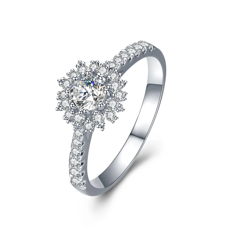 High End New Fashion Exquisite moissanite and diamond ring cvd diamond gold diamond rings