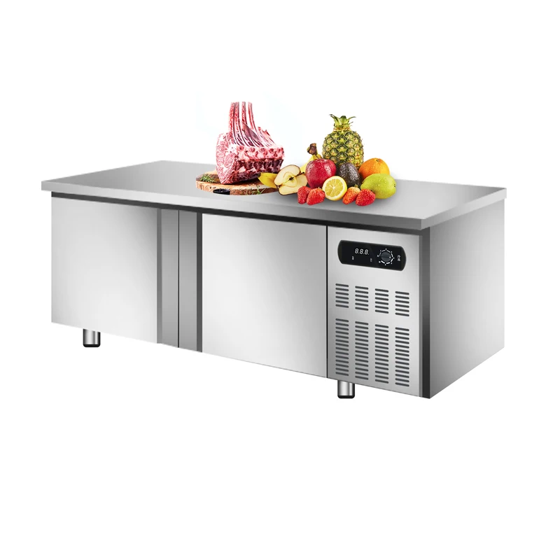 2020 Commercial countertop display refrigerator Counter top stainless steel pizza workbench chiller