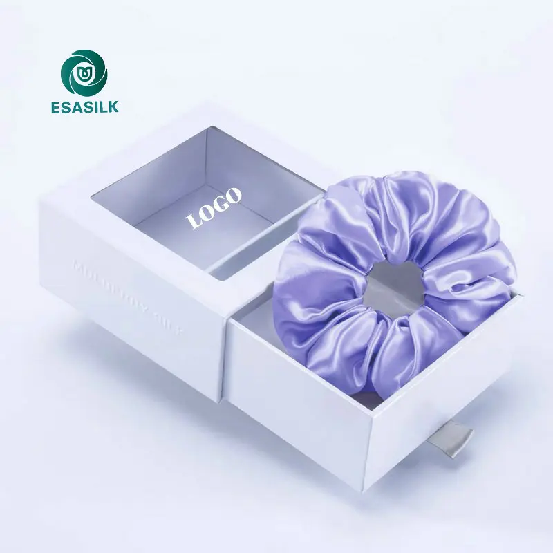 Fashion all-match different design patterns plain silk skinny hair ties scrunchies