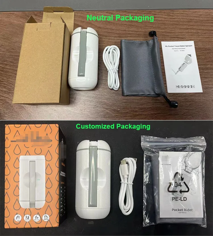 Mobile Electric Smart Handheld Portable Travel Water Bidet Sprayer for Women Men Personal Hygiene Cleaning