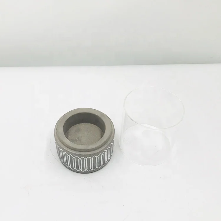 Factory Wholesale Home Decoration Candle Holder Stand Pure Wick Parraffin Scented Concrete Candle Jar