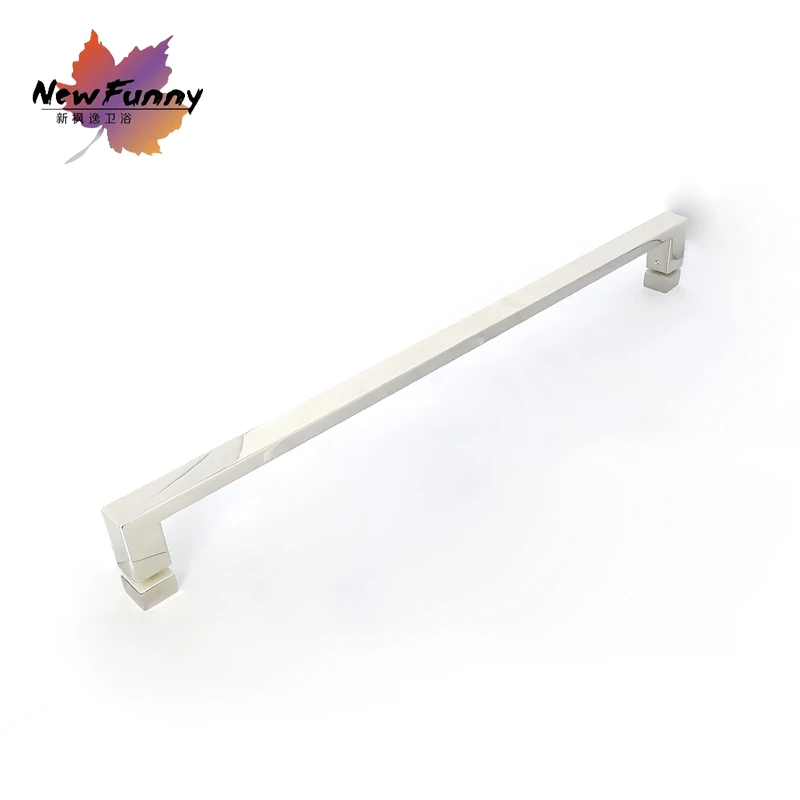 In Stock Large size Sliver Bathroom Handle Corrosion Resistant 304 Stainless Steel Shower Door Bar For Bathroom