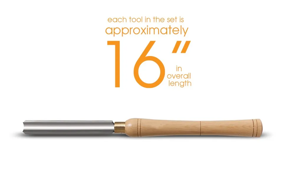 8 Piece Set HSS Woodworking Lathe Chisel Set For Wood Turning