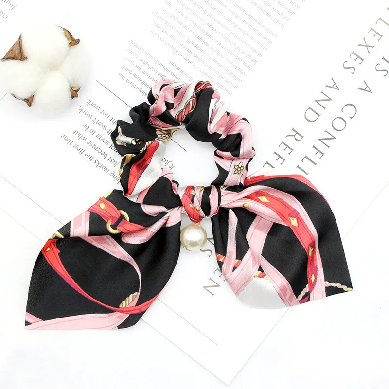 
wholesale Fashion Colorful Elastic Hair Ponytail Scrunchies hair accessories 